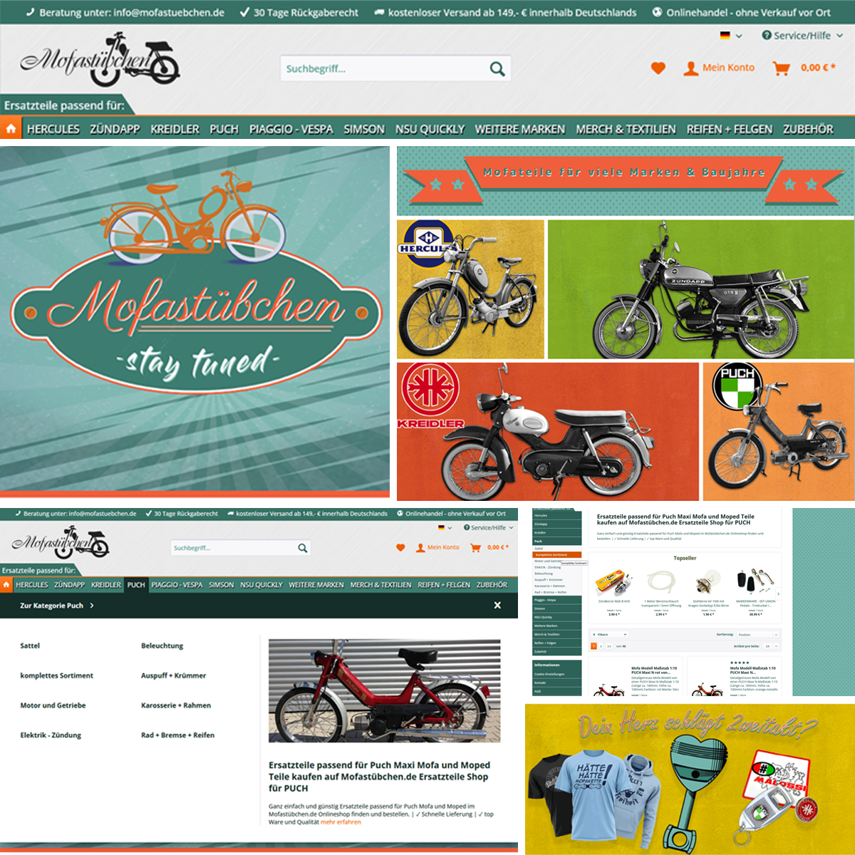 Impression vom Webshop Mofastübchen