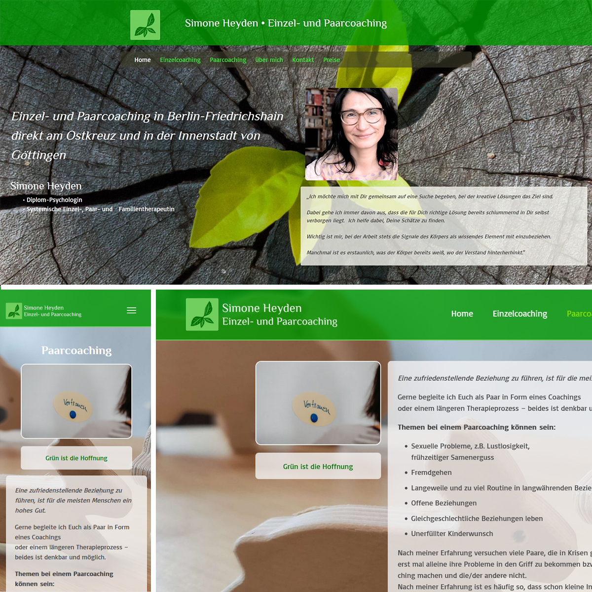 Impression Website Simone Heyden